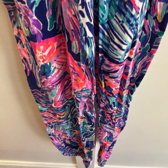NWT Lilly Pulitzer Seas the Day Jumpsuit in Pink and Blue - girls XL - Picture 6 of 7
